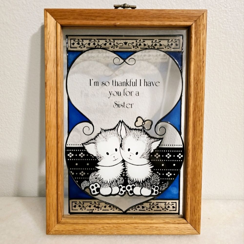 Stained Glass Suncatcher Framed Art Sister